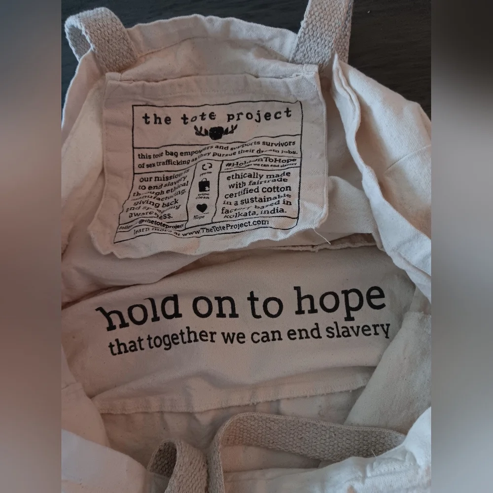 The Tote Project Canvas Tote Bag with Bird Tyler Knott Gregson - Picture 6 of 10